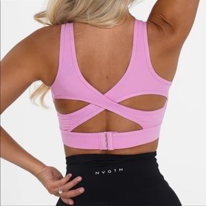 NVGTN pink strappy back bra (S)